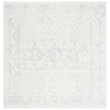 Safavieh 3 x 3 ft. Tulum Contemporary Square Power Loomed Rug Ivory & Light Grey TUL268B-3SQ